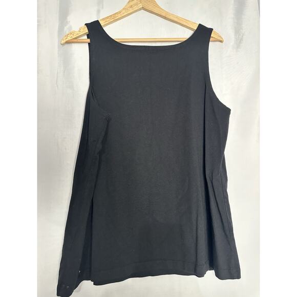 Susan Graver Essentials Tank Womens Sz XL Layers Black Essential Staple Classic - Picture 3 of 6